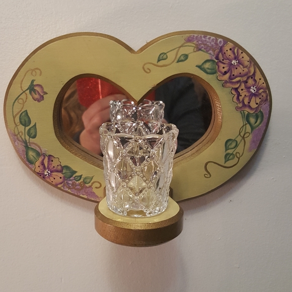 Vintage Hand Painted Heart Wall Sconces - Picture 2 of 9